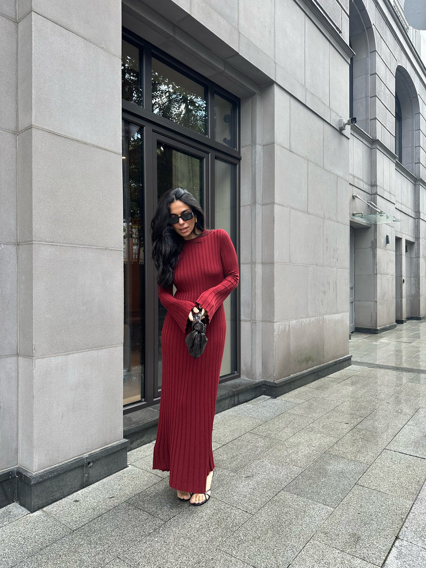 ZEENA dress, burgundy