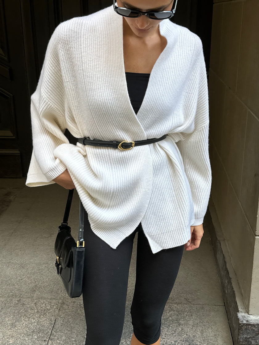 FABIA cape cardigan, milk