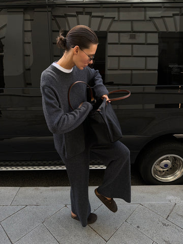 JONI relaxed fit wool jumper, anthracite