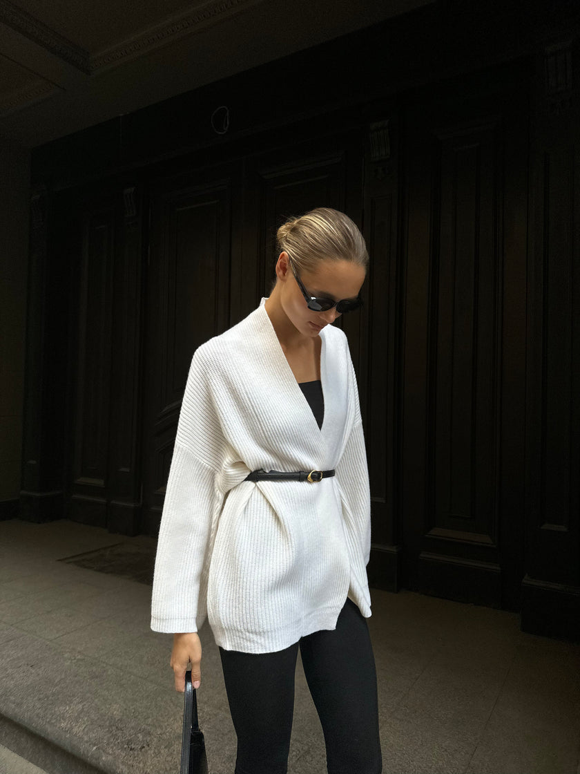 FABIA cape cardigan, milk