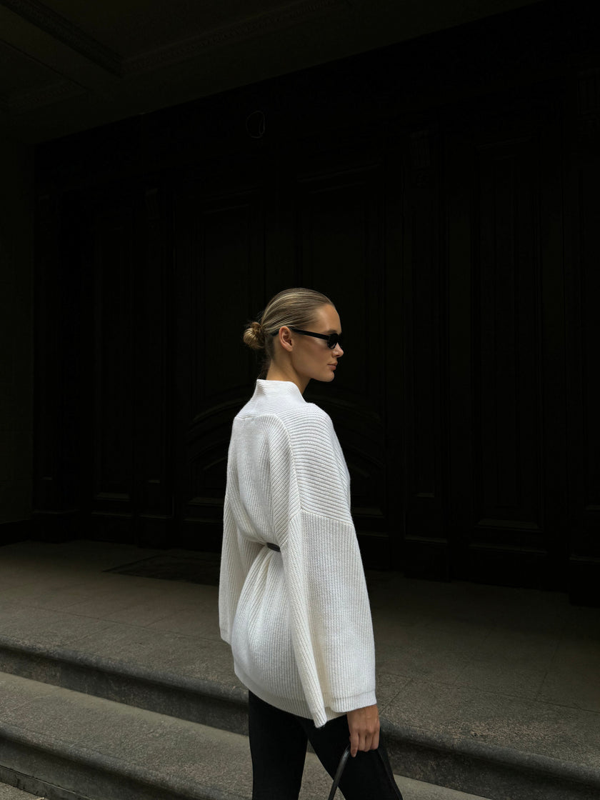 FABIA cape cardigan, milk