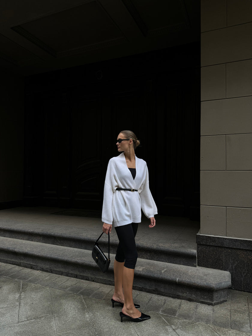 FABIA cape cardigan, milk