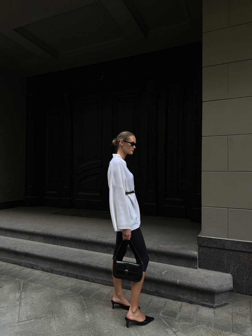 FABIA cape cardigan, milk