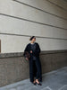 AMARA knitted coat, black