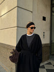 AMARA knitted coat, black
