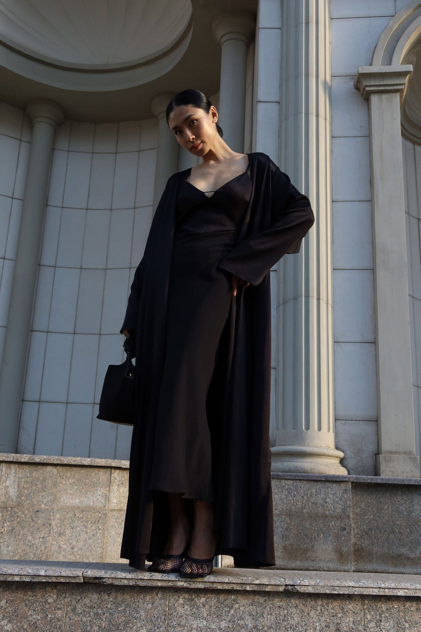 MOROCCO abaya-cape, black