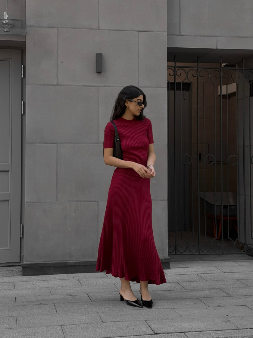 COLETTE top, marsala