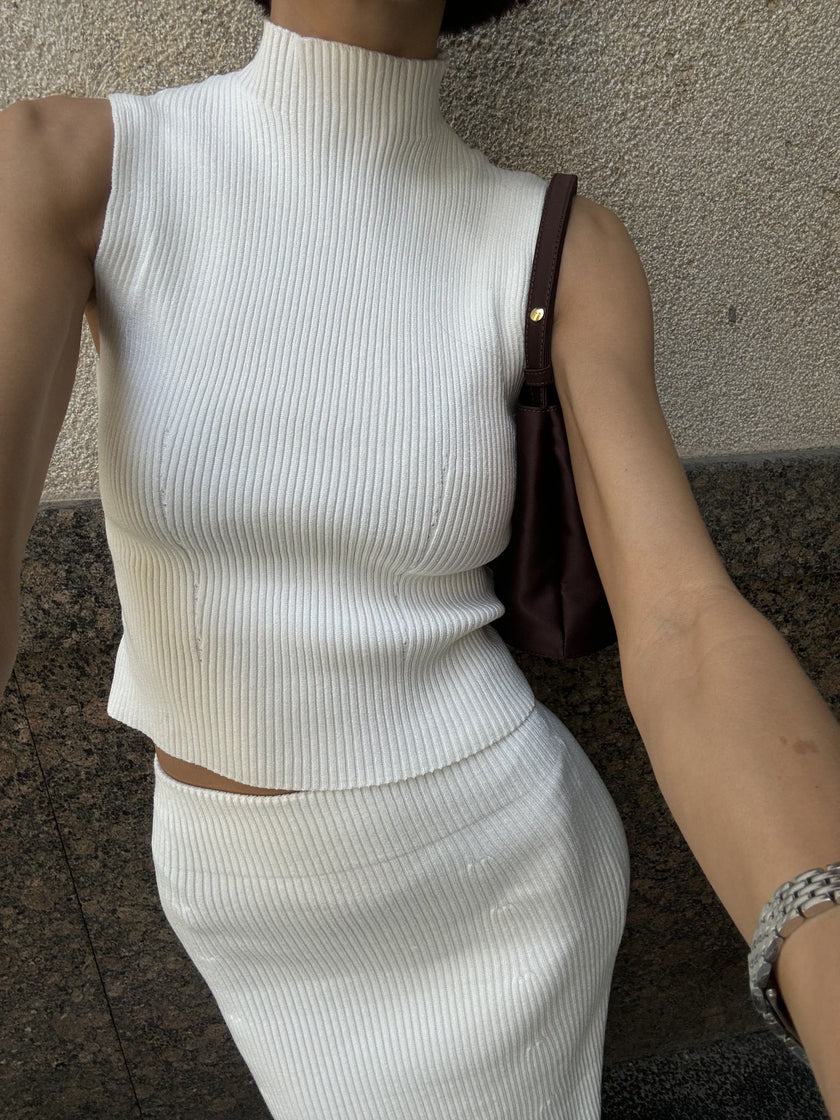 CLARE top, white