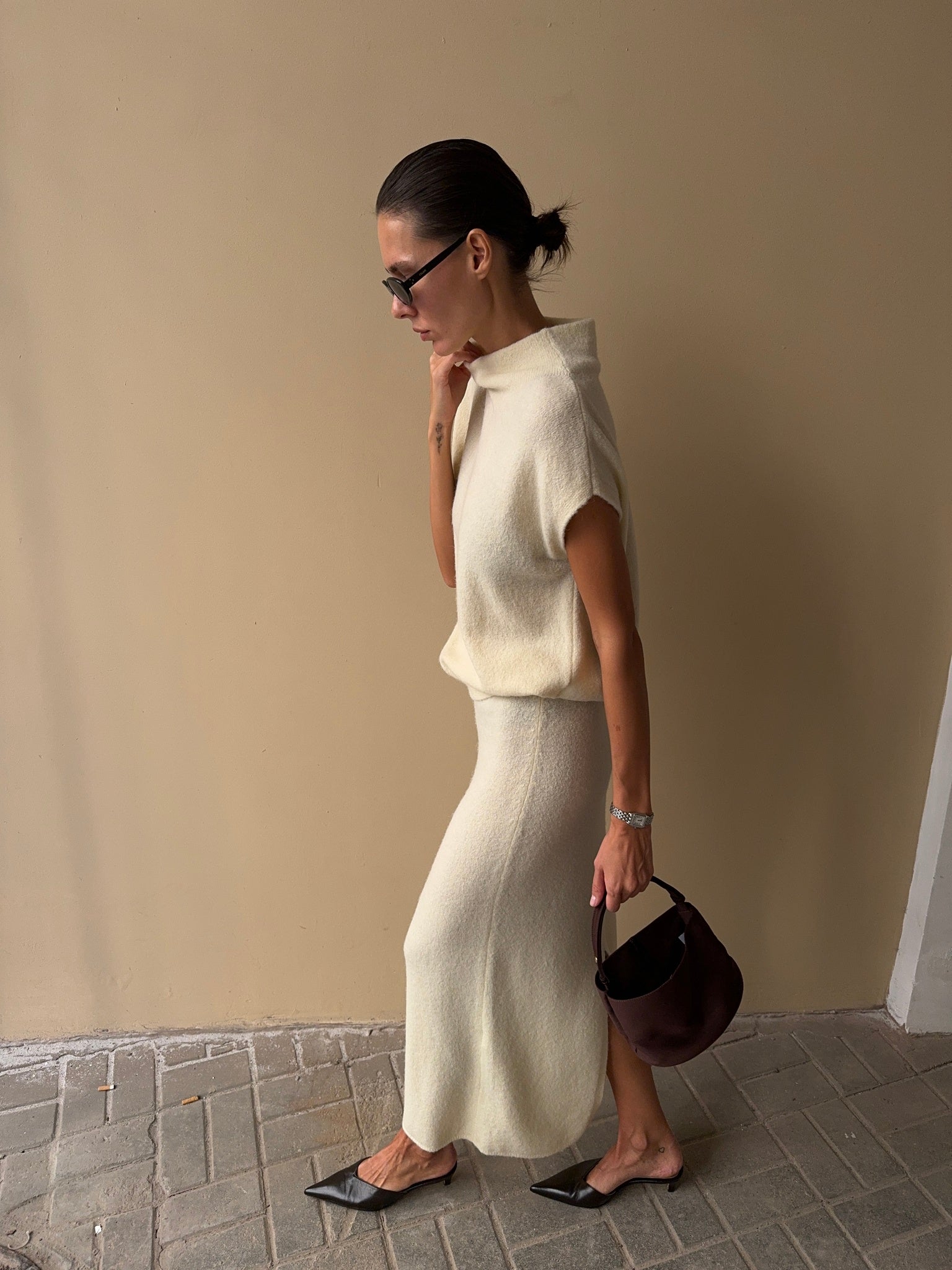 MIU skirt, milk
