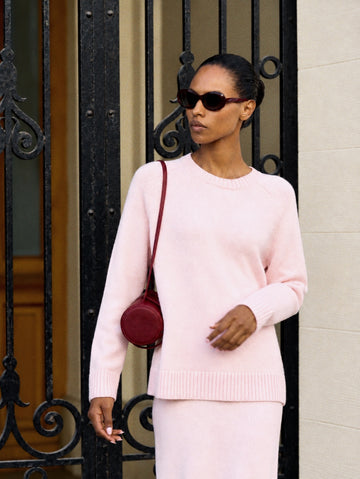 AMANDA basic sweater, light pink