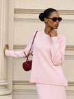 AMANDA basic sweater, light pink
