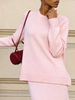 AMANDA basic sweater, light pink