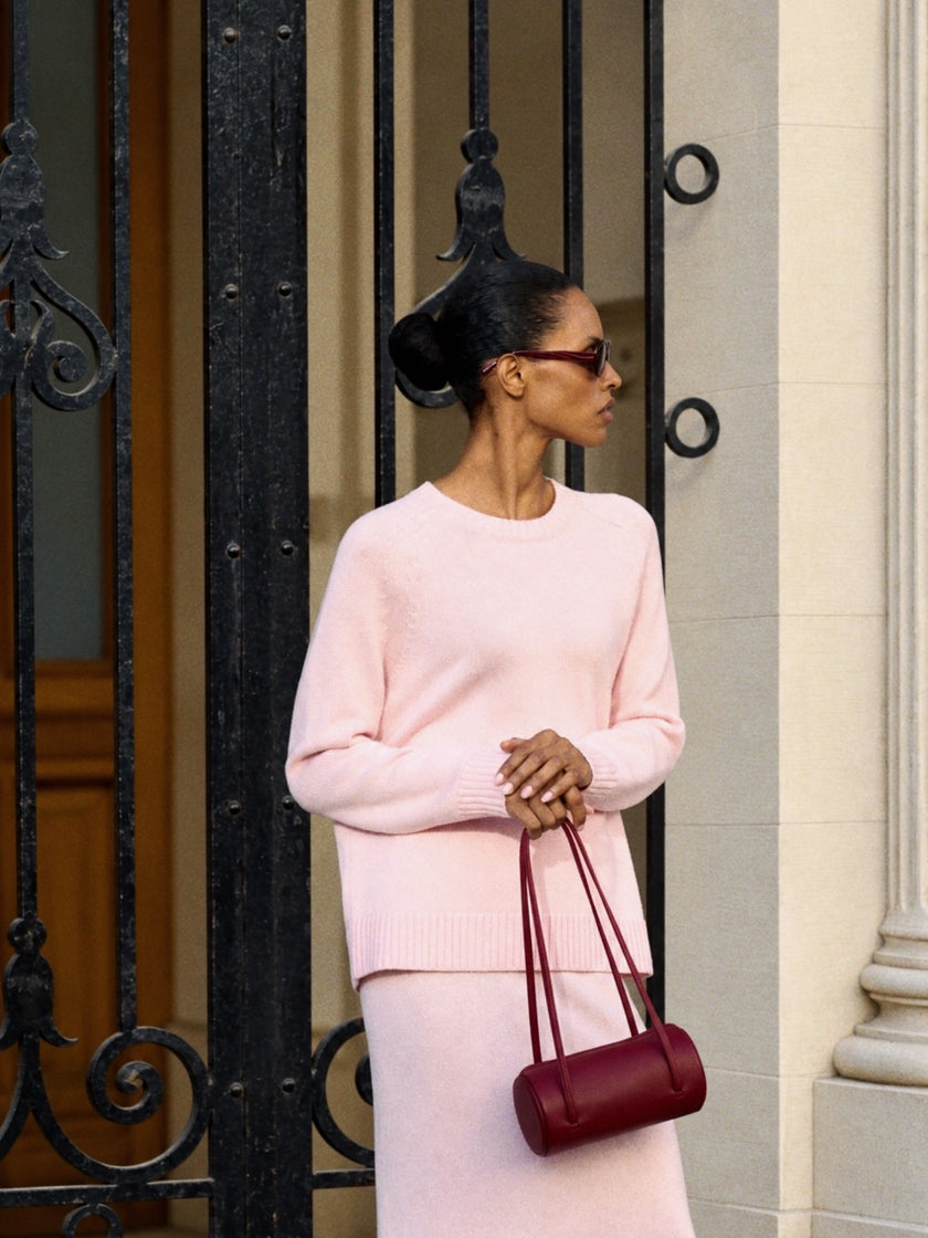 AMANDA basic sweater, light pink