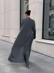 NARINA cardigan, gray-melange