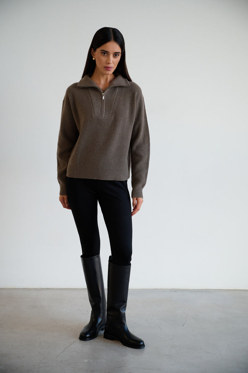 FABIA anorak sweater, mocha