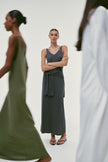 NARINA cashmere-blend dress, gray melange