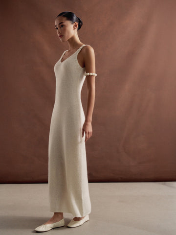 DIORA alpaca wool dress, milk