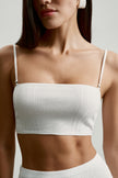 SICILIA bandeau top, white