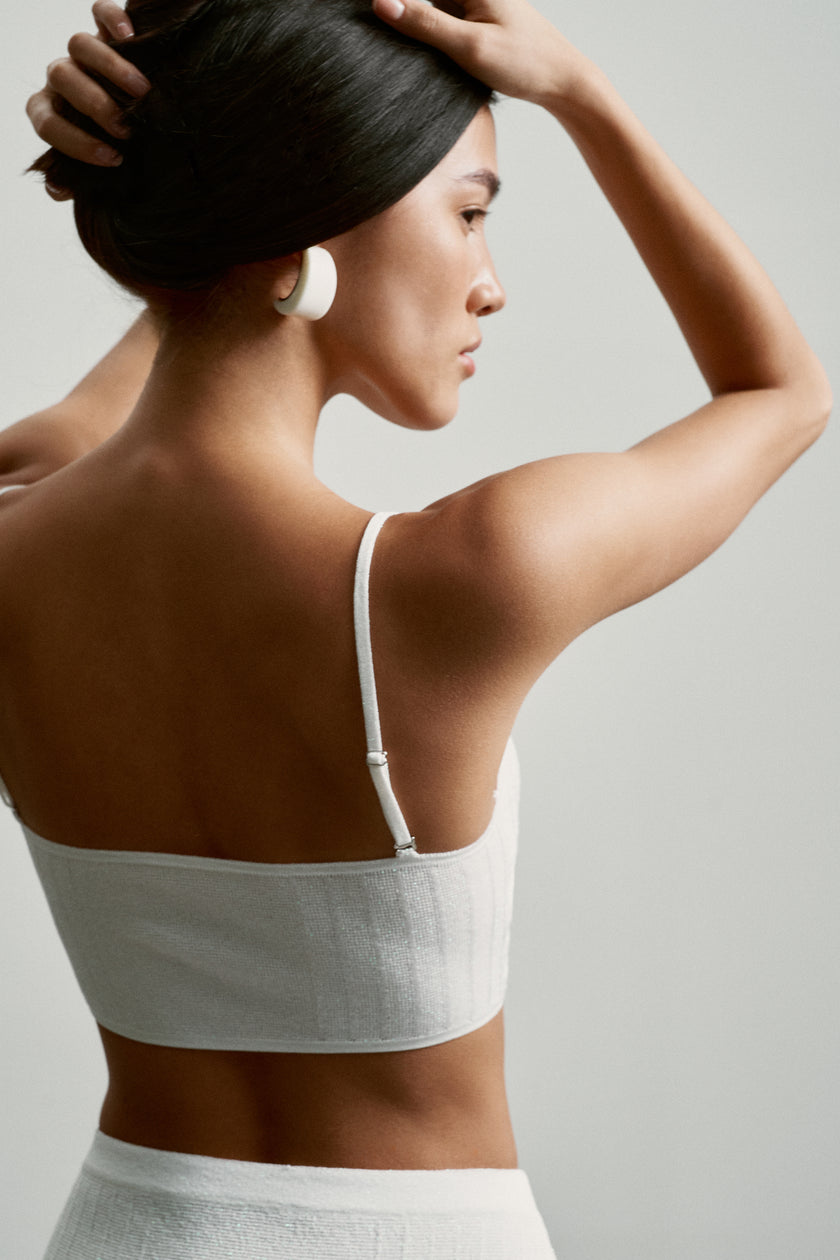 SICILIA bandeau top, white