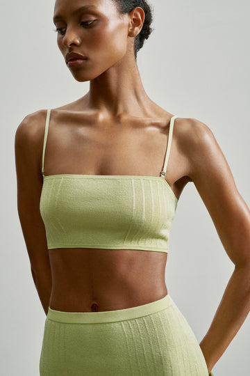 SICILIA lurex bandeau top, lime