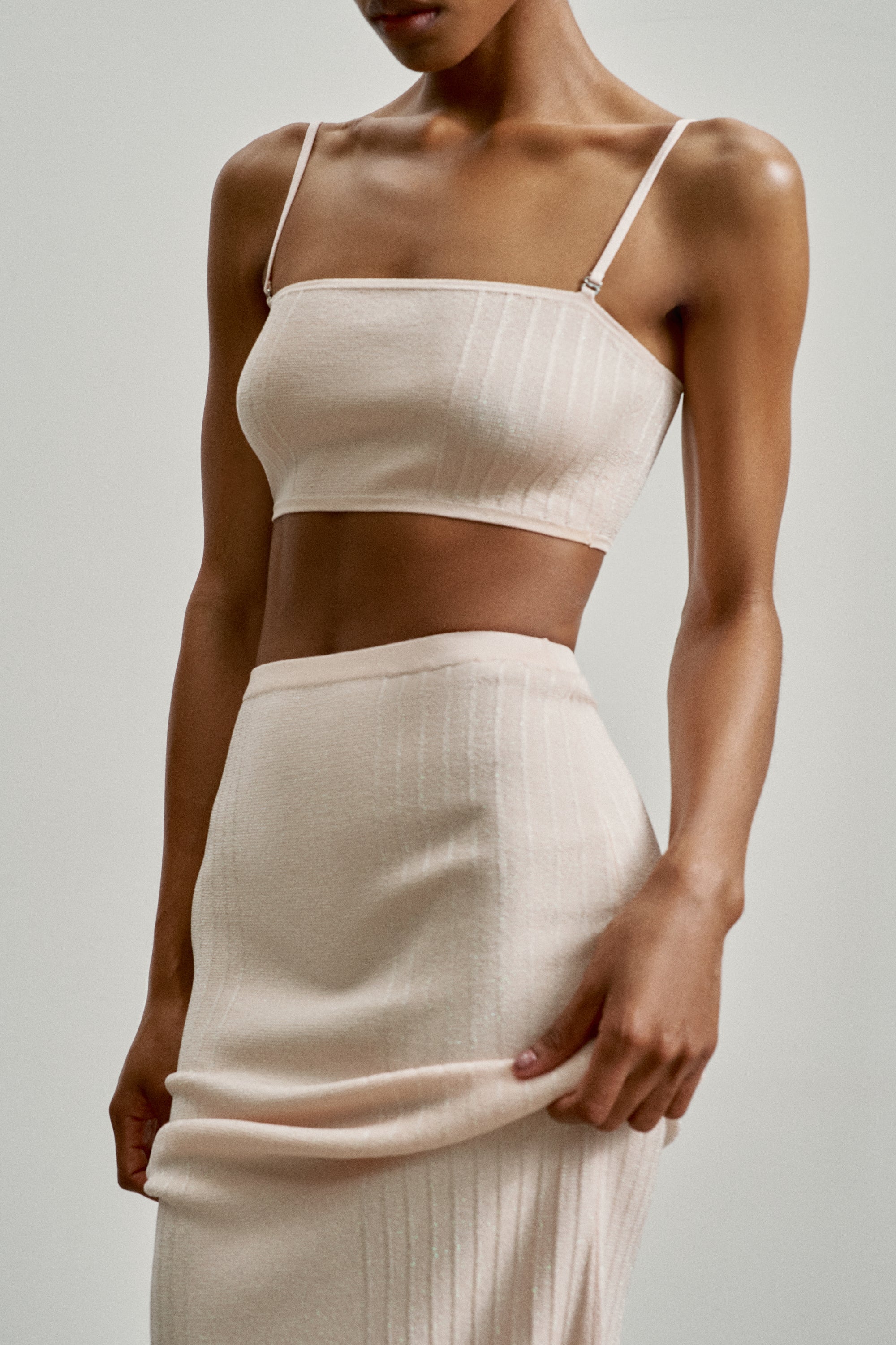 SICILIA bandeau top, peach