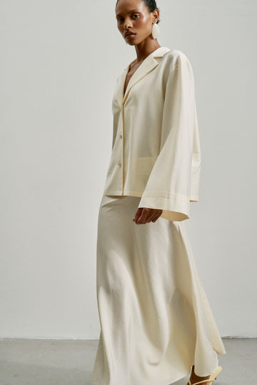 JOORY shirt with statement cuffs, vanilla