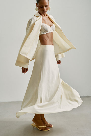JOORY A-line skirt, vanilla