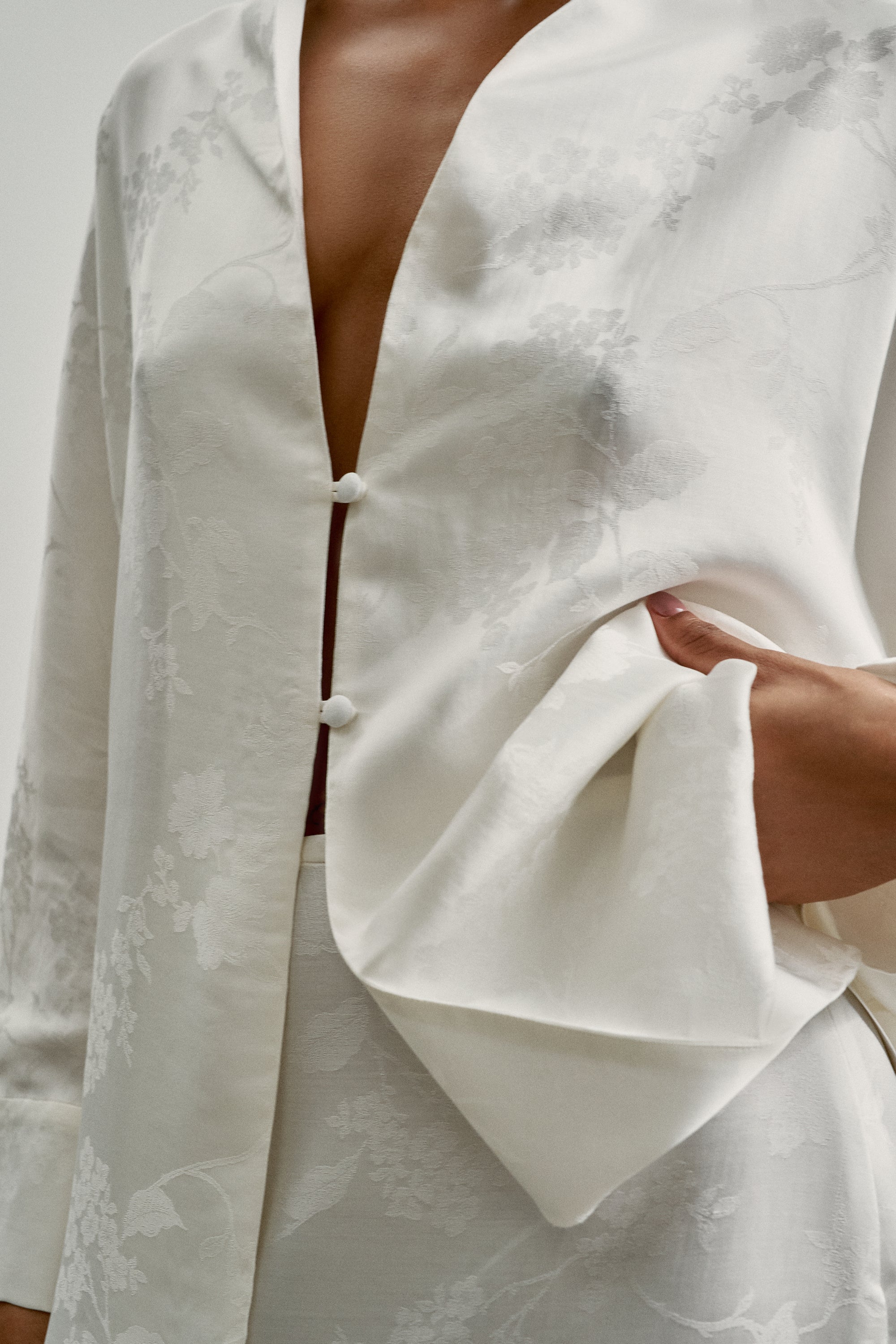 TAMUNA kimono shirt, milk