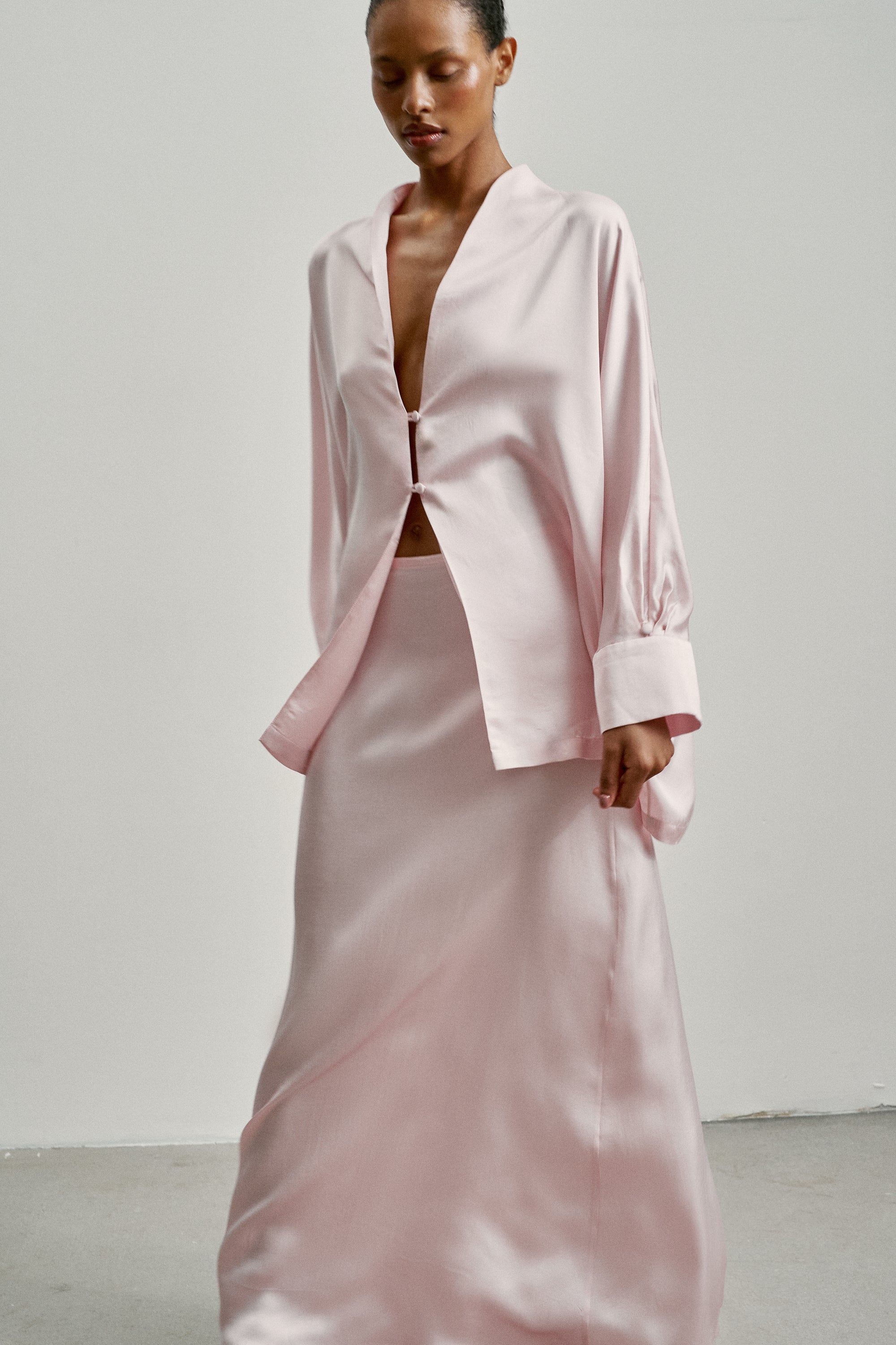 TAMUNA kimono shirt, pink