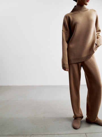 WEEKEND high neck merino wool sweater, beige