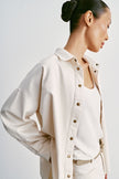 TANA relaxed fit denim shirt, milk
