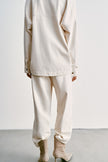 TANA high-waist cropped pants, milk