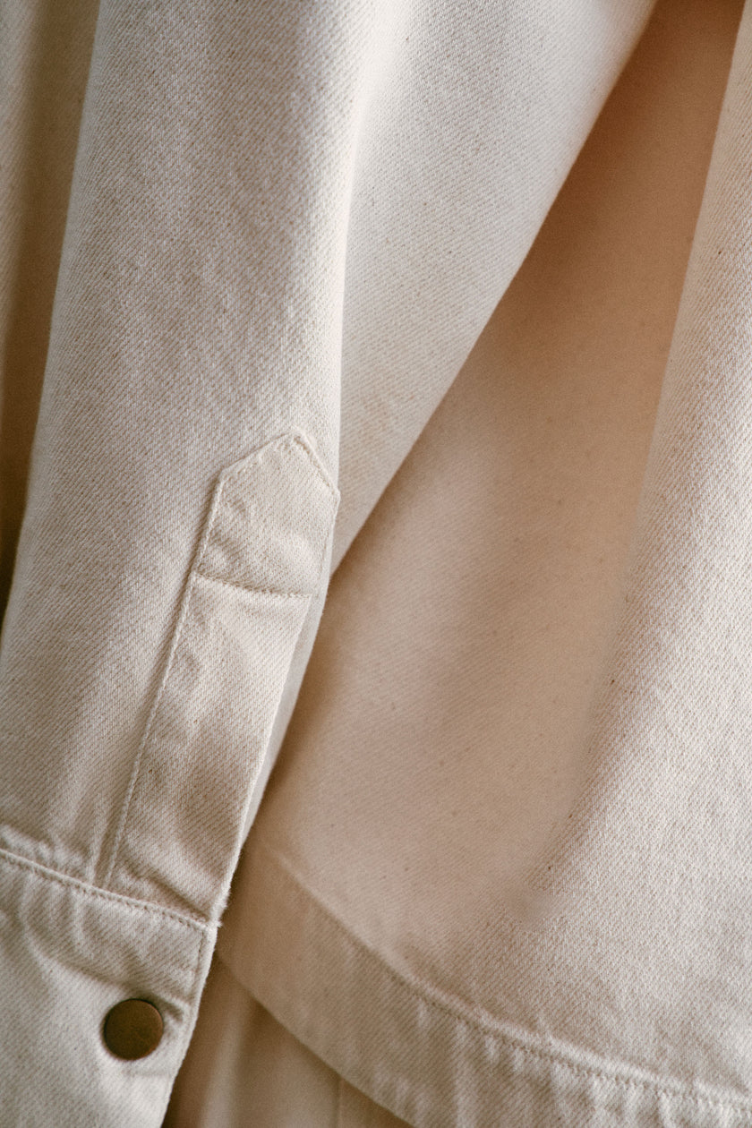 TANA relaxed fit denim shirt, milk