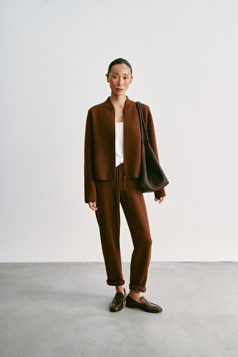 ASHLEY drawstring tapered pants, caramel