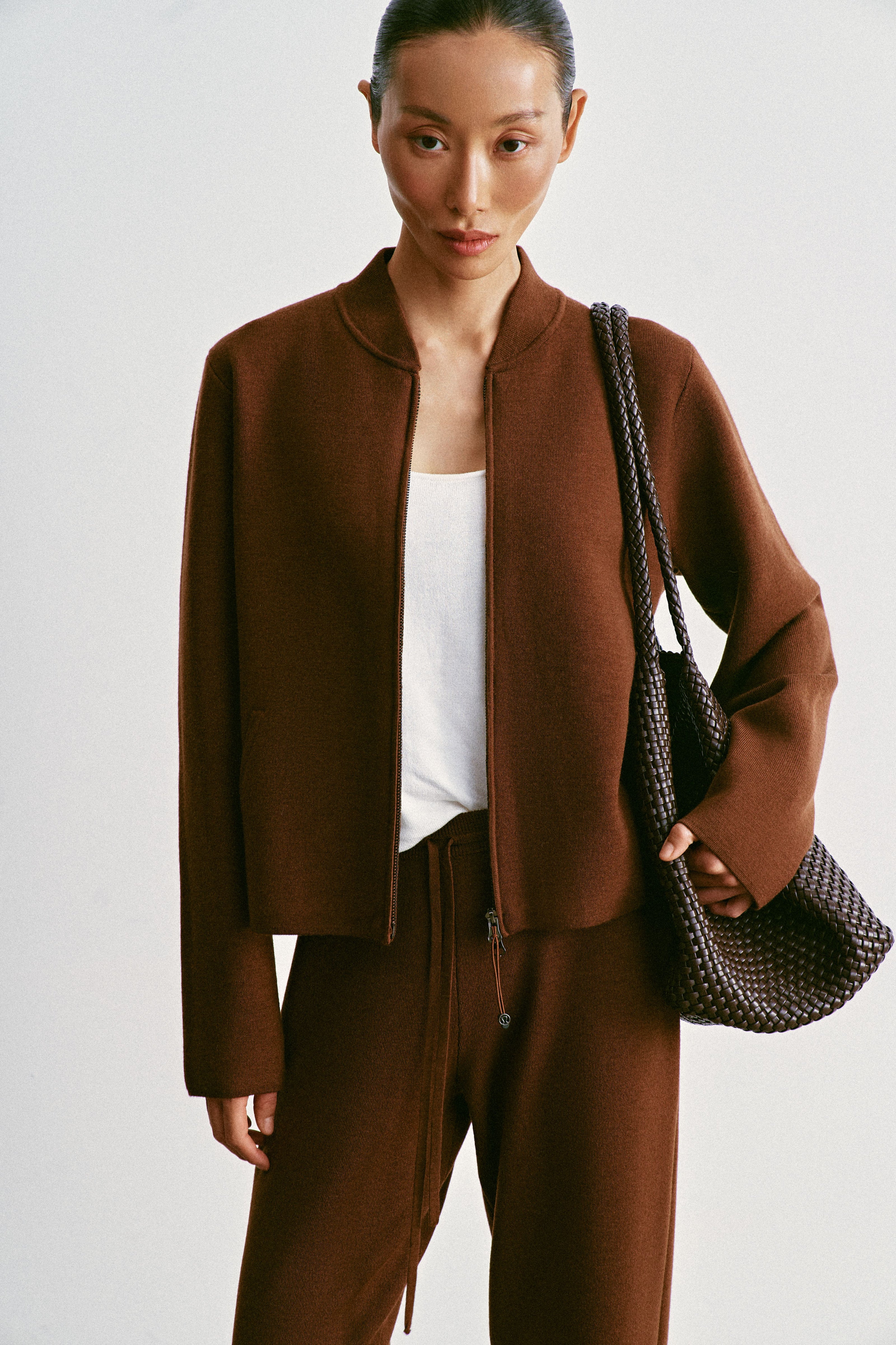 ASHLEY drawstring tapered pants, caramel