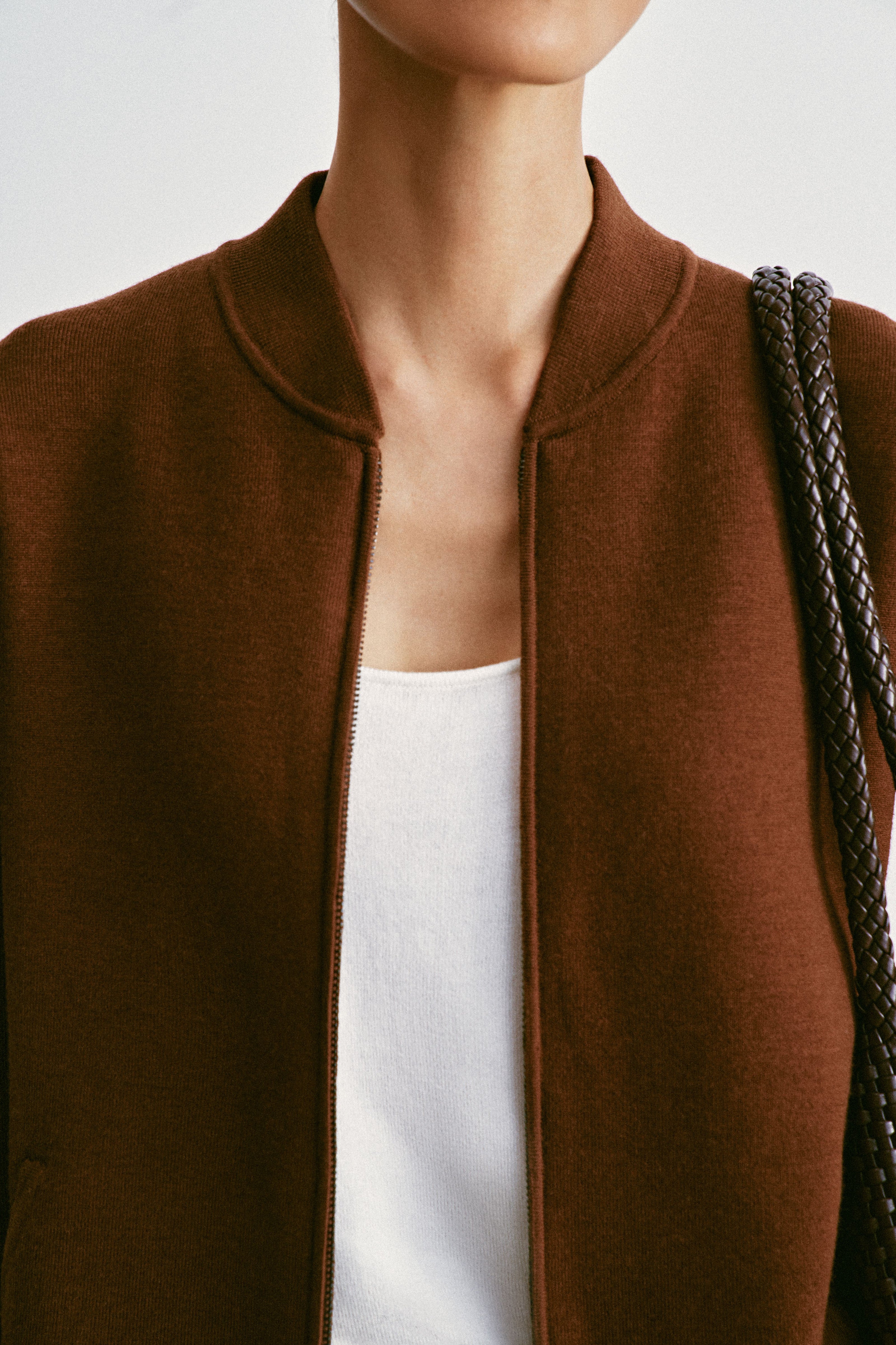 ASHLEY relaxed fit bomber jacket, caramel