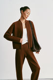 ASHLEY relaxed fit bomber jacket, caramel