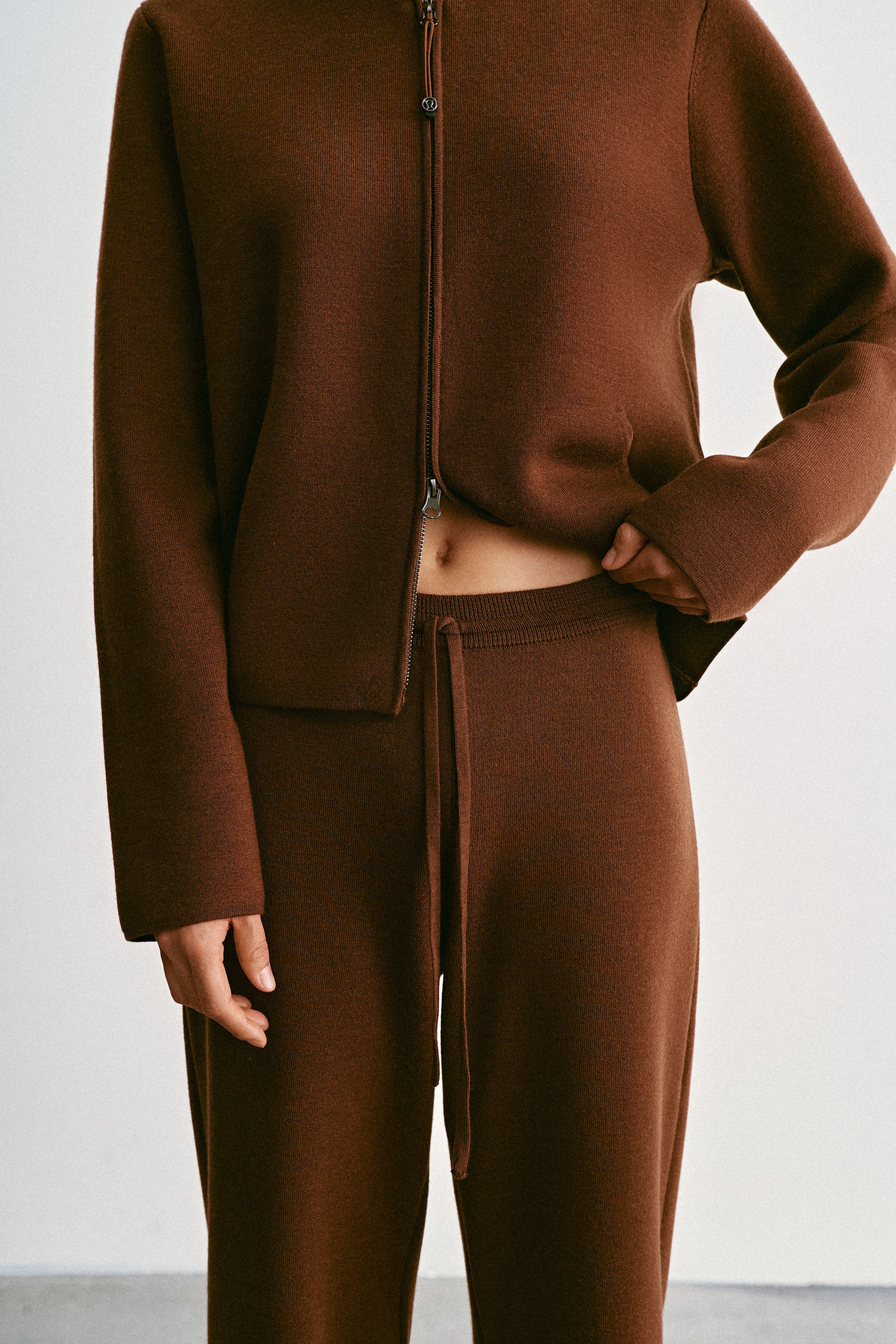 ASHLEY drawstring tapered pants, caramel