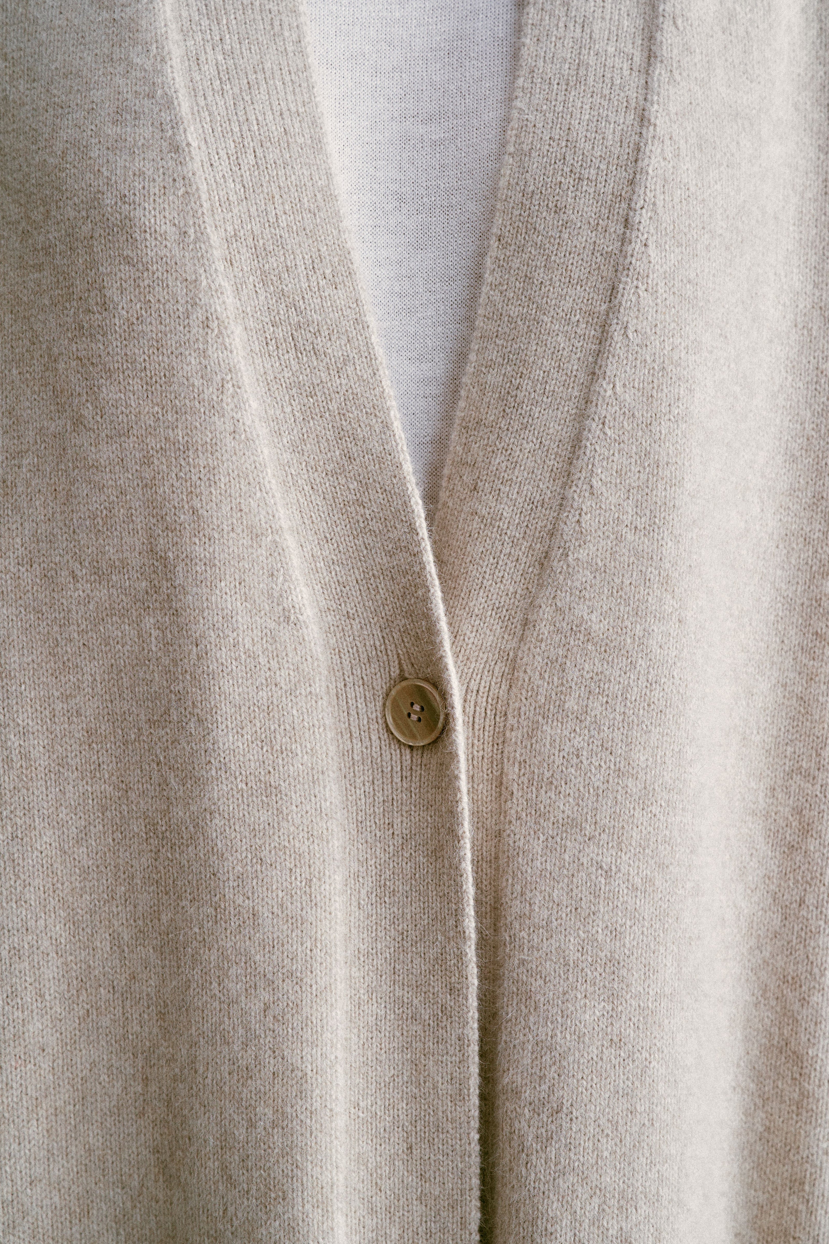 ANGELINA one-button cardigan coat, pearl