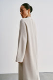 ANGELINA one-button cardigan coat, pearl