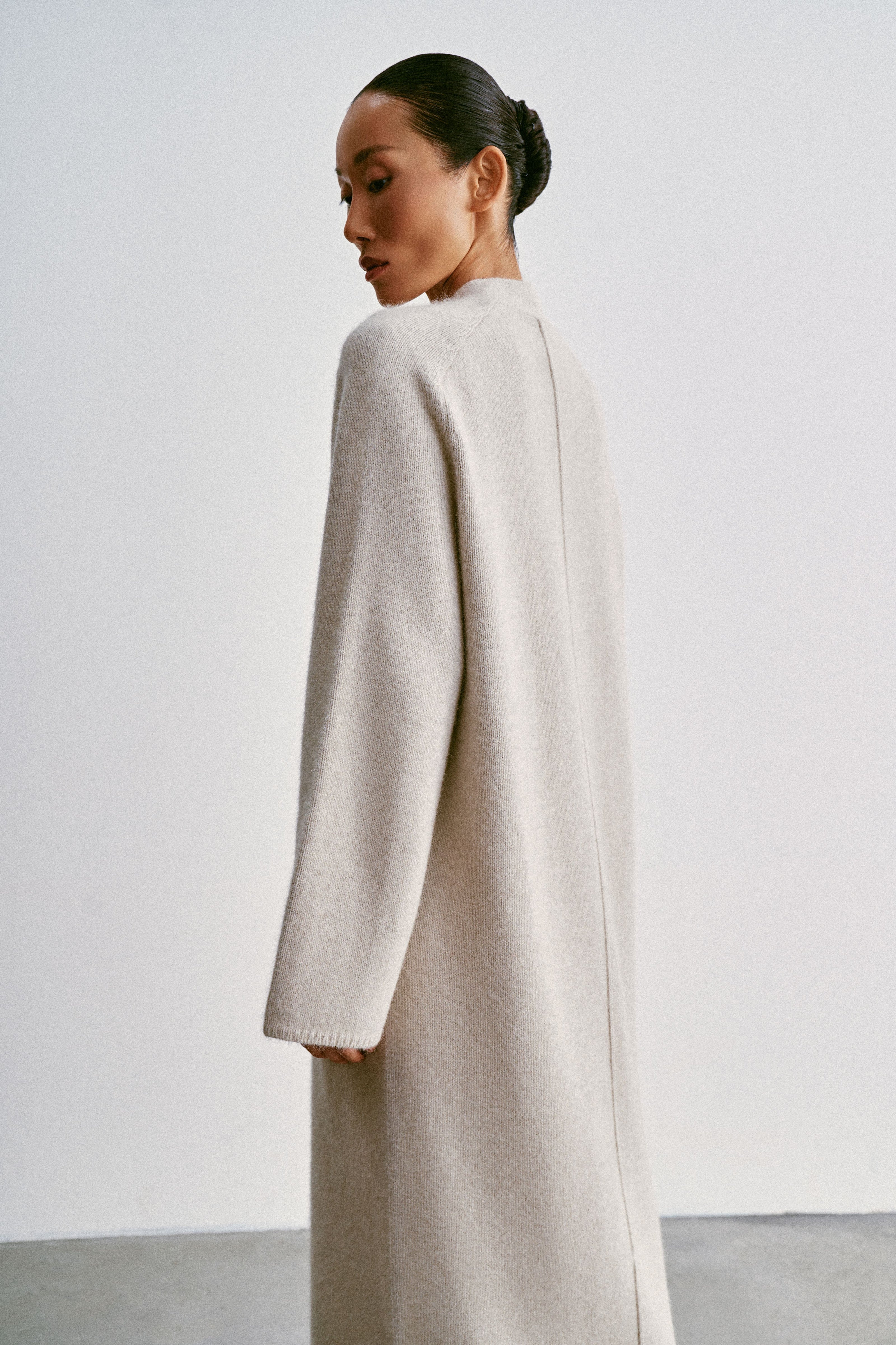 ANGELINA one-button cardigan coat, pearl
