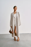 ANGELINA one-button cardigan coat, pearl