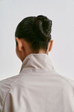 SASHA Drawstring-Waist Windbreaker, light gray