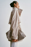 SASHA Drawstring-Waist Windbreaker, light gray