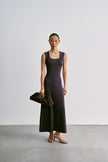 TONY thin-belt dress, ardesia