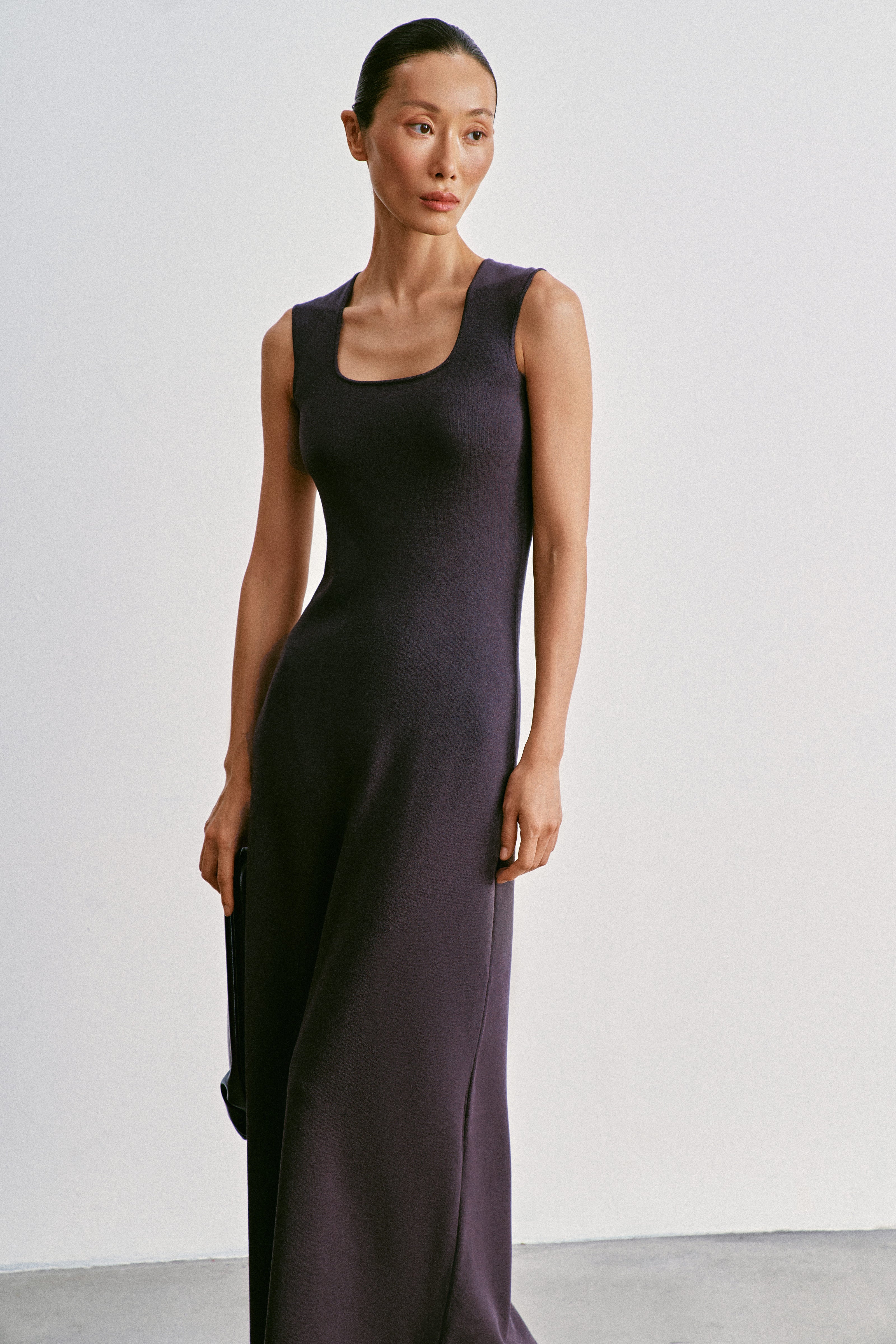 TONY thin-belt dress, ardesia