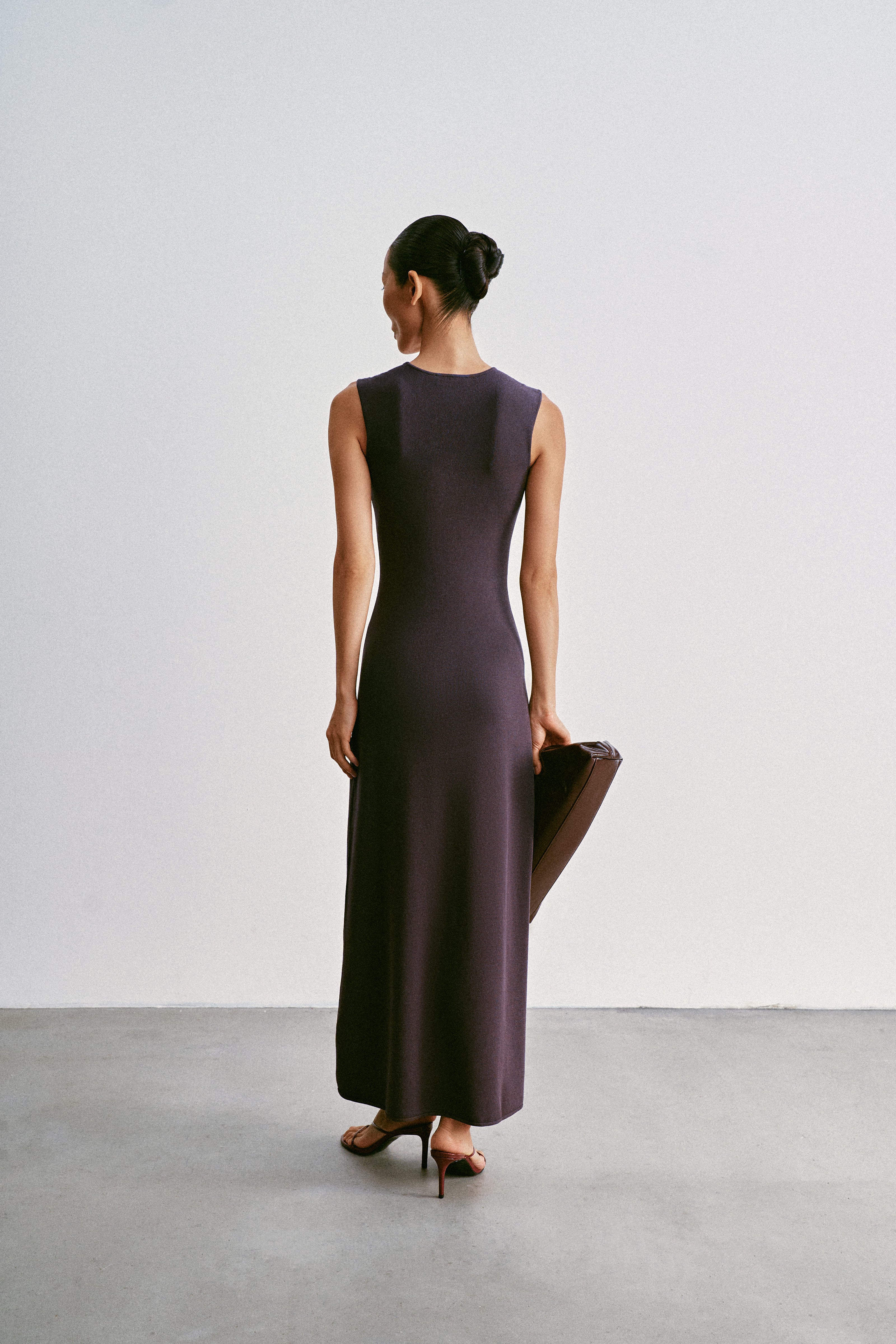 TONY thin-belt dress, ardesia