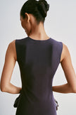 TONY thin-belt dress, ardesia