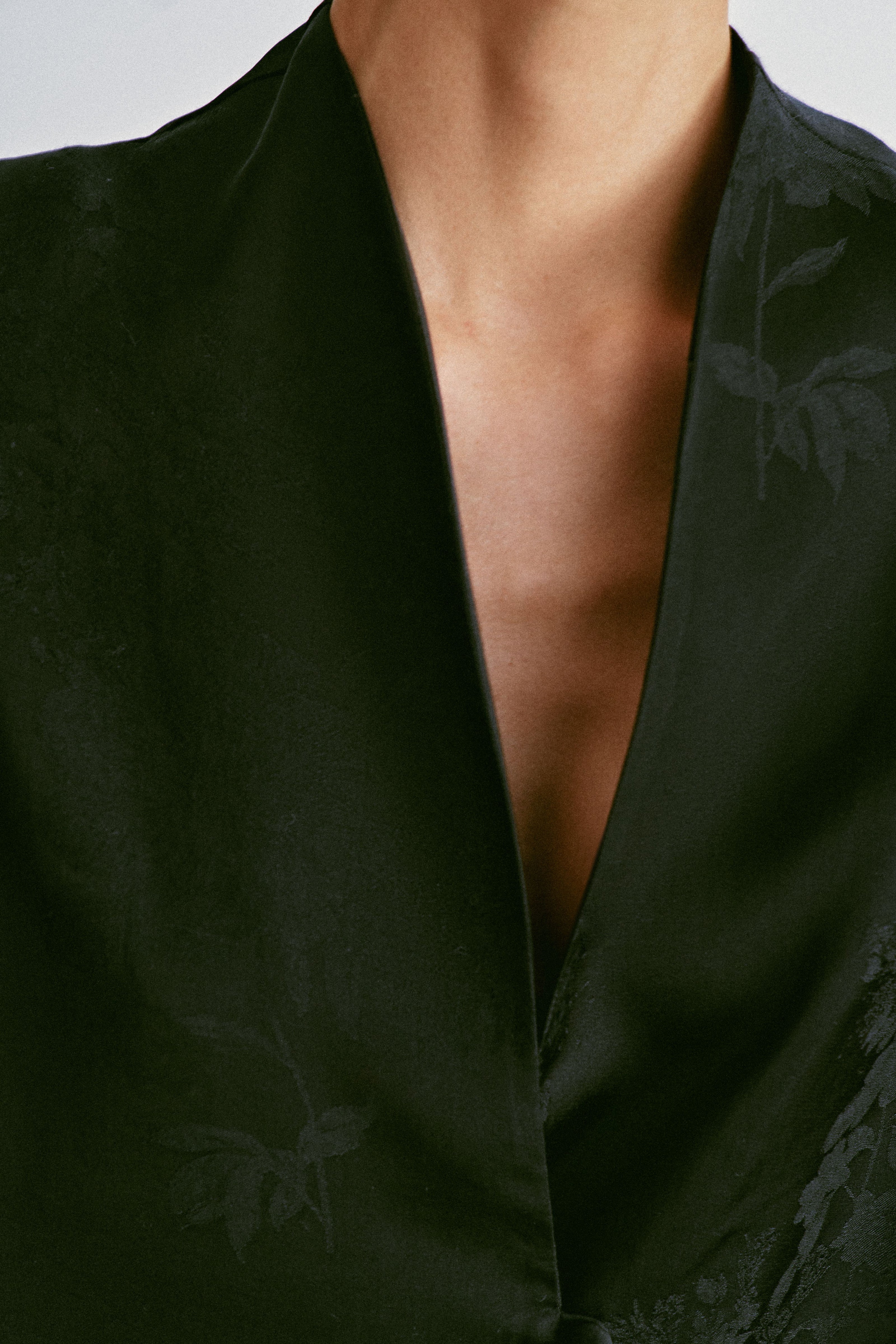TAMUNA kimono shirt, black