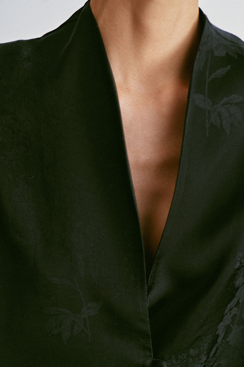 TAMUNA kimono shirt, black